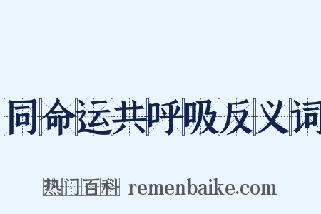 同命运共呼吸反义词是什么意思的图片